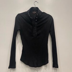 Adolfo Dominquez long sleeve Henley long Sleeve shirt size M